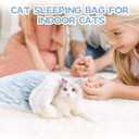 Cat Sleeping Bag Bed, Winter Soft Plush Sack Self Warming Cave Bed for Indoor Cats, 360°Wrap Comfortable Pet Snuggle Sack, Soft Plush Large - Size L (Grey)