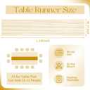 10 Pack Ivory Cheesecloth Table Runner 17x108 Inch Boho Gauze Cheese Cloth Table Runners for Wedding Party Baby Shower Birthday Home Decor