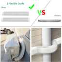 3'' 17 Ft PVC Decorative Pipe Line Cover Kit for Ductless Mini Split Air Conditioner-Full Set, No Other Parts Needed