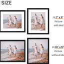 upsimples 10x12 Picture Frame Set of 5, Display Pictures 7x9 with Mat or 10x12 Without, Wall Gallery Poster Frames, Black