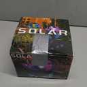 Solar Purple Metal Flower Wind Spinners, Colorful Spinning Windmill Lotus Yard Art Lights Wind Pinwheels with LED Crystal Ball Decorative Stake Lighting Flower Sculpture