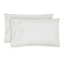 Hotel Style 600 Thread Count White Damask Stripe Egyptian Cotton Adult Pillow Cases, Queen (2 Count) 20"x 36''