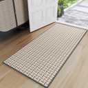 Indoor Door Mat 24x72 Dirt Resistant and Absorbent, Non-Slip Rubber Backing Floor Mats, Easy Clean Low-Profile Doormat for Entryway, Front Door, Inside Entrance Gray