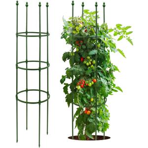 5ft 5-Pack Tomato Cages, Tomatoes Cage for Garden Upto 60 inch Plant Climbing Supports for Tomatoes, Eggplant, Beans, Tree, Twist Ties Include