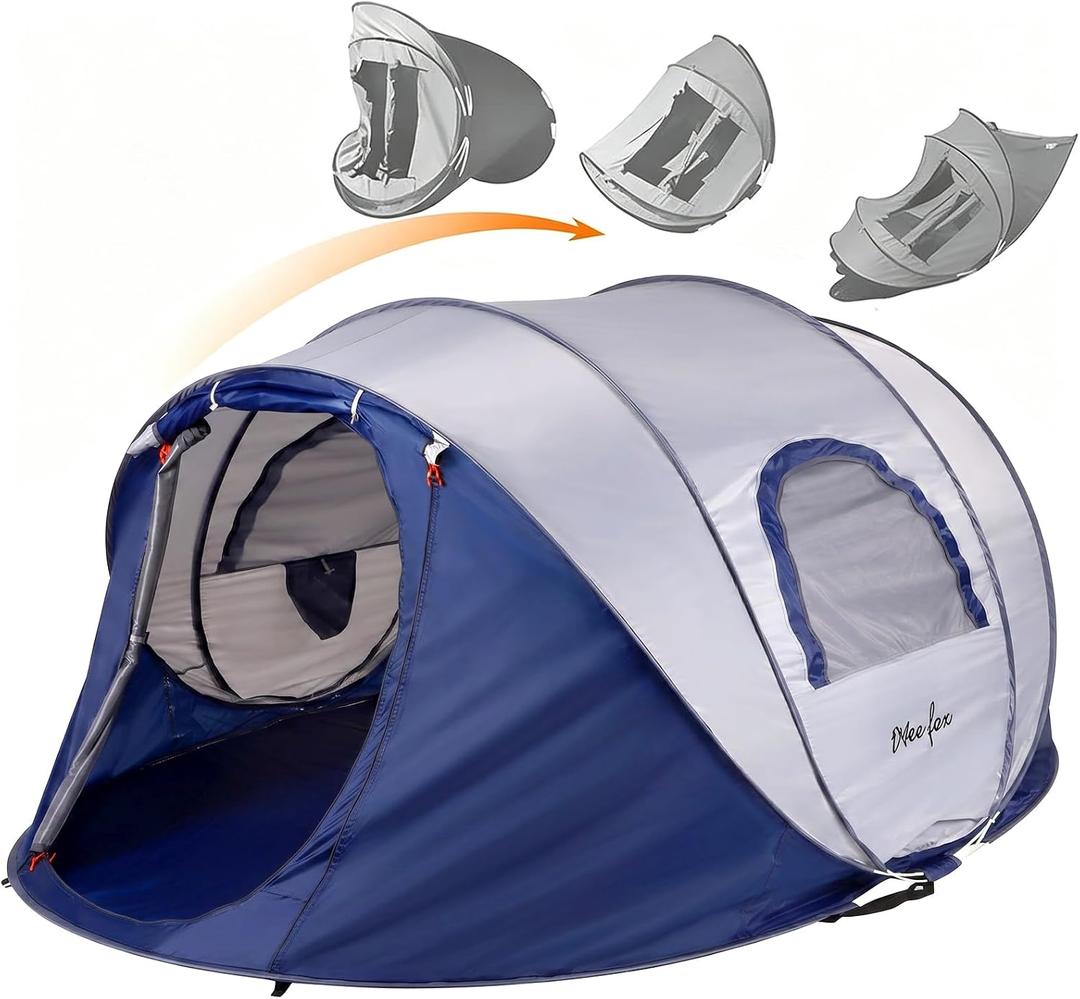 Easy Pop Up Tent Waterproof Instant Pop Up Camping Tent, Small, 4 Person