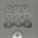 Fender Washers, JSUSLIFE 10PCS 1/2"X2"x 0.12", Heavy Duty Extra Large Size 18-8 (304) Stainless Steel Washers Assortment, Metal Flat Washers Set for Bolts