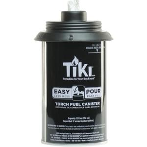 Tiki 1317054 Easy Pour Metal Replacement Torch Fuel Canisters w/Wick - Quantity 4