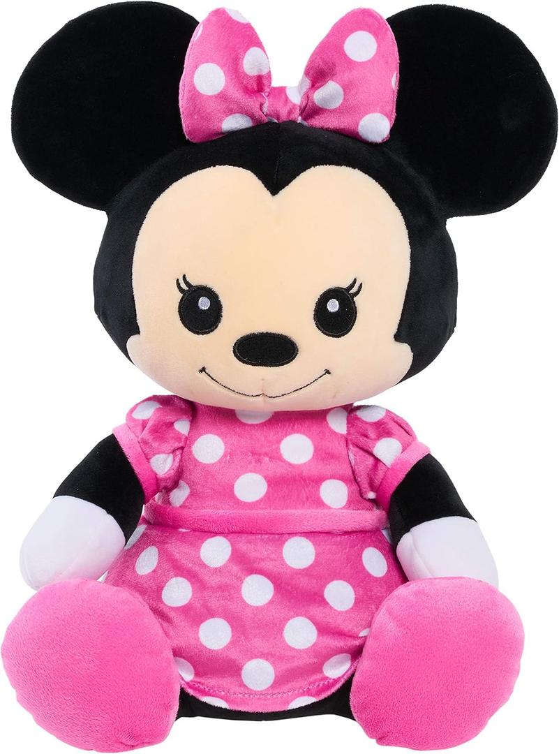 Disney Classics 14-Inch Minnie Mouse, Comfort Weighted Plush Animals for Kids Sensory Toys, Kids Toys for Ages 3 Up by Just Play