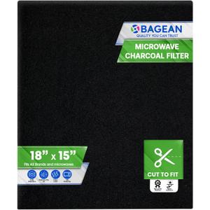 Cut-to-Fit Microwave Filter Replacement - 18 x 15 Activated Carbon Filter Fits Samsung GE LG Frigidaire Whirlpool and More - Charcoal Oven Vent Filters Removes Odors and Freshen Air (1 Pack)