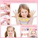 99 Pcs Kids Makeup Kit for Girls, Princess Toys Real Washable Cosmetics Set with Mirror, Hair Ties, Nails, Rings, Earrings, Necklace, Perfect for 3 4 5 6 7 8 Year Old Girls Birthday