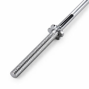 5-Foot Threaded Chrome Barbell Bar – 1-Inch Standard Straight Bar for Weightlifting & Strength Training
