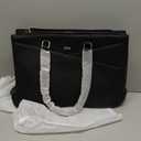 LOVEVOOK Laptop Tote Bag for Women 15.6 Inch Waterproof Leather Computer Bags Business Office Work Briefcase Black