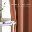 NICETOWN Blackout Window Curtains 72 inches Long, Thermal Insulated Grommet Room Darkening Window Treatments for Bedroom/Living Room, Burnt Orange, Set of 2, W37 x L72
