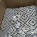 Barydat 4 Pcs Outdoor Patio Chair Cushions, Black and White, Grid, 21.7 x 43.3 x 3.54 inches - Grid