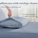 California Design Den 100% Organic Cotton Standard/Queen Pillow Cases 2, Soft Percale Weave Cotton Cooling Pillowcases (Blue Hydrangea)