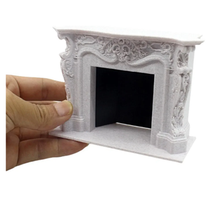 12 Miniature Dollhouse Fireplace, Victorian Style, White Decorative Mantel Decoration Ornament
