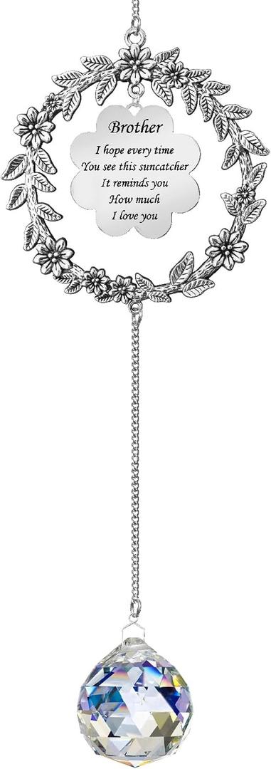 Suncatcher Gifts for Brother,Valentines Birthday Gifts for Brother, Sun Catcher for Christmas Birthday Thanksgiving Valentines Day