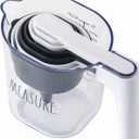 Rae Dunn Measuring Cup Set - 9 PC. Nesting Stackable Liquid Measure Cup, Dry Measuring Cups and Spoons with Funnel and Scraper - Nesting and Clicks Together for Easy Storage (Multi)