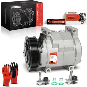 A-Premium Air Conditioner AC Compressor with Clutch Compatible with Dodge Durango 3.6L 2012-2015, with Rear A/C Only