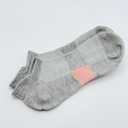 Womens Athletic No Show Socks, Cushioned Ankle Running Socks, Breathable, 4 Pairs (Grey)