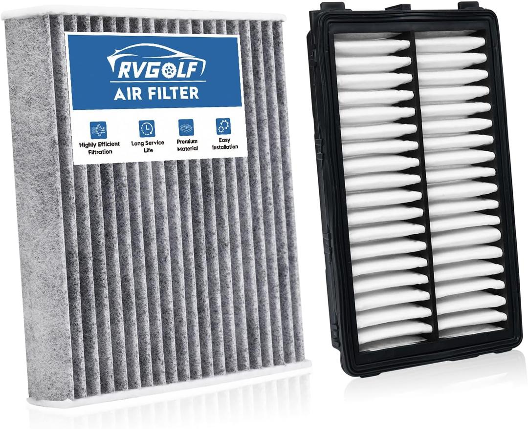 Engine+Cabin Air Filters Set Fit 22-26 Tucson, 21-26 Santa Fe, 20-26 Sonata, 22-26 Santa Cruz, 21-26 Sorento(All not for hybrid) Engine Air Filter Replace Accessories 97133L1000 28113L1000