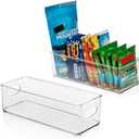 ClearSpace Plastic Pantry Organization and Food Storage Bin Great Kitchen Organization and Kitchen Storage Fridge Organizer Bins, Pantry Storage 6 Pack