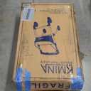 KMINA PRO - Narrow Walkers for Small Spaces, Folding Walker with Wheels and Brakes, Seniors, Blue