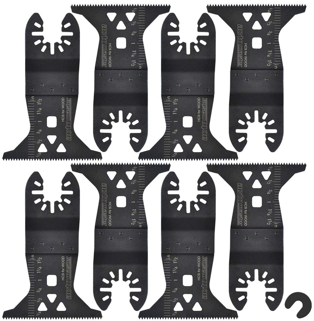 HCS 2-1/2" Wood/Drywall Oscillating Saw Blades for Oscillating Tool Multitool, Pack of 8