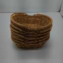 Sintuff 6 Pcs Wicker Picnic Basket with Handle Garden Harvest Empty Easter Eggs and Candy Basket Oval Willow Woven Storage for Organizing, Fruit Egg Storage Gathering Wedding Gifts