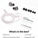 Linsoul KZ ZS10 Pro, 4BA+1DD 5 Driver in Ear Monitor, HiFi Wired Earbuds, Gaming Earbuds, Hybrid IEM Earphones with Stainless Steel Faceplate, Detachable Cable for Musician(with Mic, Dark Black)