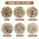 2 x CJL HAIR Large Messy Bun Hair Piece Wavy Curly Scrunchies Synthetic Chignon Ponytail Hair Extensions Thick Updo Hairpieces for Women Sand