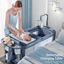 BabyBond Baby Bassinet Bedside Crib, Pack and Play with Sheet, Diaper Changing Table and Music Mobile from Newborn to Toddles, Portable Large Playard