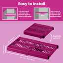LockerMate Adjust-A-Shelf Locker Shelf for School Organization, Adjustable 12-15", Holds Up to 10 lbs, Pink