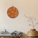 Sufamb Fall Orange Pumpkin Round Wall Art Decor, Farmhouse Autumn Harvest Pumpkin Canvas Artwork Framed, Rustic Fall Thanksgiving Wall Hanging Prints Decorations for Home Bedroom Decor, 10x10 Inches