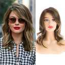 Baruisi Long Brown Hair Wigs for Women Synthetic Side Part Brown Wig Cosplay Party Use