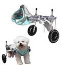 Dog Wheelchair for Back LegsAdjustable Pets Cart Mobility Aids for Little Pets,Chest & Thigh Support,Suitable Small Medium Dogs (Two Wheels, M)