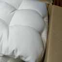 Geelin 6 Pcs Outdoor Patio Chair Cushion Thick High Back Adirondack Chair Cushion Tufted Weather & Fade Resistant Anti-Slip Outside Rocking Chairs Pads with Ties, 44 x 19 x 4 Inch (White)