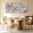 BINCUE Framed Food Canvas Wall Art Funny Kitchen Art Modern Cheers Kitchen Paintings Friends Party Art Print Black and White Pictutres for Dining Room Living Room 16x24 Inch Set of 3