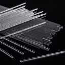 Vicenpal 120 Pcs 12 Inch Clear Acrylic Rods 3mm Diameter Round Acrylic Dowel Rods for DIY Crafts Party Decorations Gardening