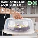 13 Inch Cake Carrier with Locking Lid and Handle, Stylish Big Round Container for Kitchen Storage, BPA Free Stand, Plastic Holder for Transporting, Donuts, Cupcakes, Pies (Gray, Set of 1)