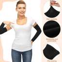 Panitay 12 Pairs Black Eczema Sleeve for Adult Eczema Psoriasis Arm Leg Sleeve for Women Men UV Protection for Itch Relief Sports