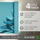 Gaiam Print Yoga Mat, Non Slip Exercise & Fitness Mat for All Types of Yoga, Pilates & Floor Exercises
