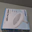 Socket Fan Light with Remote Control, 3 Colors 3000K-6500K Dimmable LED Light Bulb Fan Screw in Ceiling Fan for Bedroom, Kitchen, Storage Room, Closet, Wireless Small Ceiling Fans with Lights - White