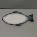 OSALADI Fish Shaped Plate Ceramic Fish Dish Porcelain Fish Plate Fish Serving Platter Porcelain Serving Platters Appetizer Serving Tray