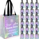 Sinload 12pcs Iridescent Holographic Gift Bags, Bachelor Party Supplies Bachelorette Bridal Shower Bag Reusable with Handles for Bridal Party Favors, Wedding Welcome Favors
