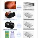 Makeup Bag,Travel Makeup Bag,Toiletry Bag Cosmetic Bag for Women,Lay Flat Makeup Bag, Upgrade Make Up Organizer Waterproof Portable with Divider and Handle(Stylish Black), HZB-M-2309Wheat