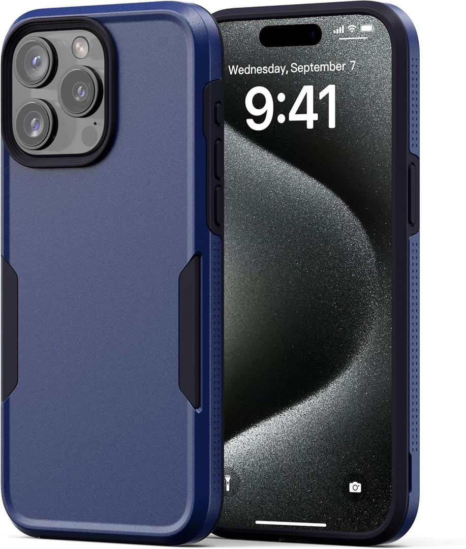 NTG2023 New Designed for iPhone 15 Pro Max Case, Heavy-Duty Tough Slim Shockproof [2 Layer Structure][Military Grade Protection] Phone Case for iPhone 15 Pro Max(6.7 Inch), Cobalt Blue