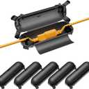 iwillink 6 Pack Outdoor Extension Cord Cover Waterproof - Weatherproof Electrical Connection Box for Outdoor Outlet, Plug, Socket, Christmas Holiday Decoration, Power Tool, Black