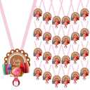 Landical 24 Pcs Cielito Lindo Party Pacifiers Necklaces Mexican Baby Shower Pacifiers Decorations Acrylic Pacifier Necklaces for Adults Guest Baby Shower Party Supplies Gifts Table Scatter Decorations