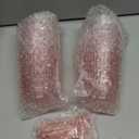 12 PCS Pink Plastic Wine Glasses with Removable Stems 13.5 Oz Pink Ribbed Wine Glasses Square White Wine Glass Muted Pastel Colors Goblets Elegant Fluted Glassware for Wedding Anniversary Birthday